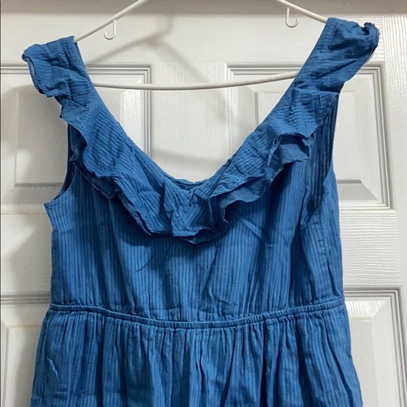 Blue Frill Neckline Dress - Picture 2 of 2